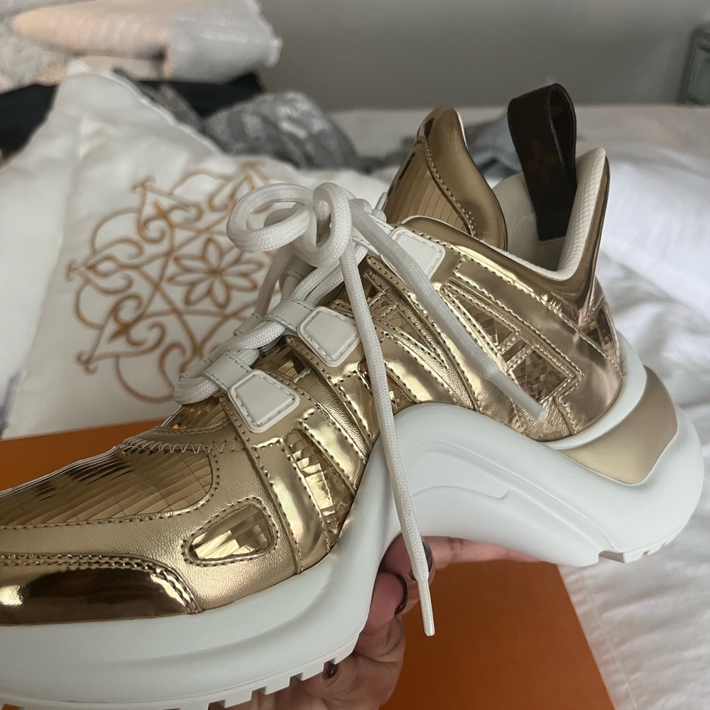 Gold Metallic Louis Vuitton Archlight Sneakers - image 2